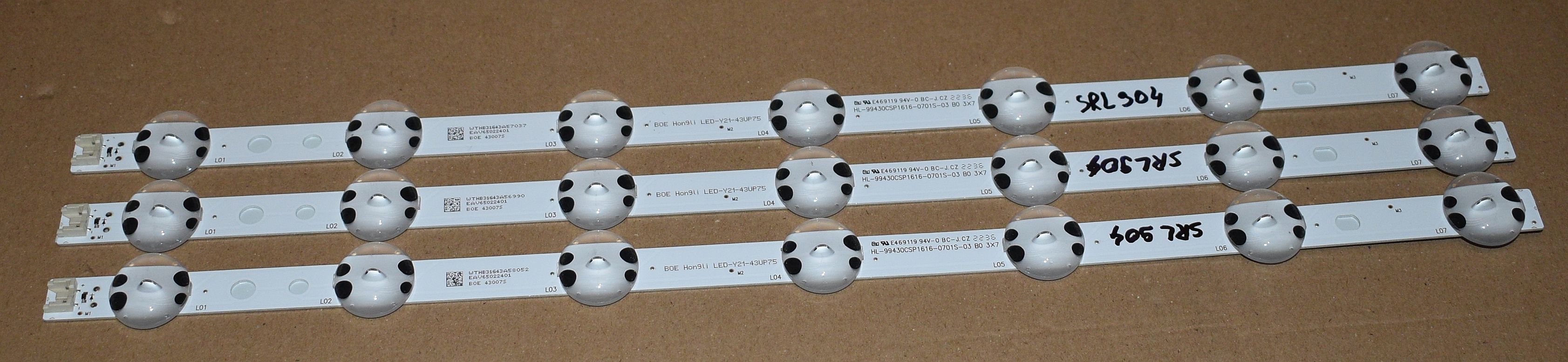 HL-99430CSP1616-0701S-03 B0 3X7 BOE Hon9li LED-Y21-43UP75 - pozitia SRL904 GG103