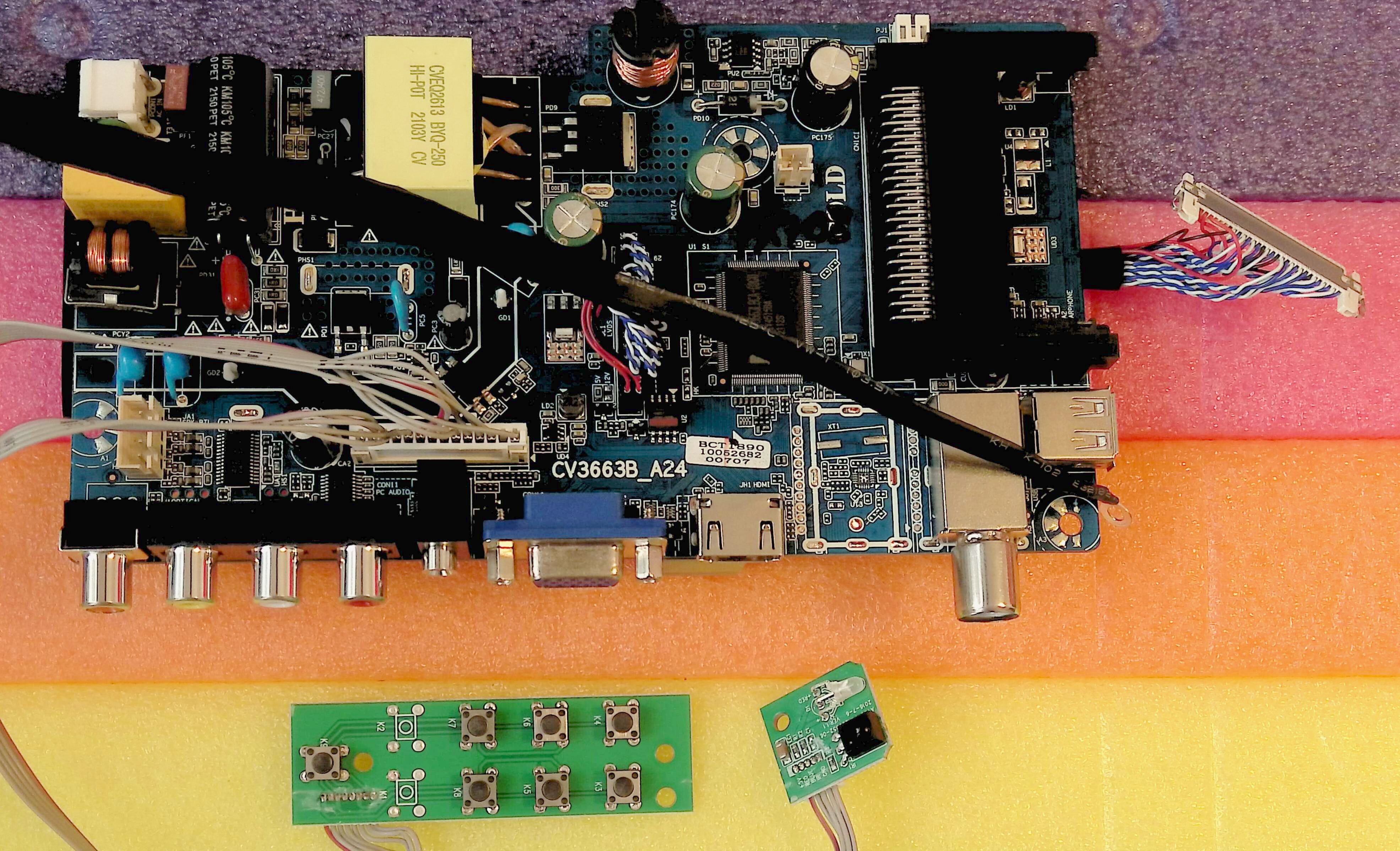 CV3663B_A24 ( ecran FHD cu LVDS la 5V ) - pozitia PX818 PX926 PX927 GG01 GG02 GG141