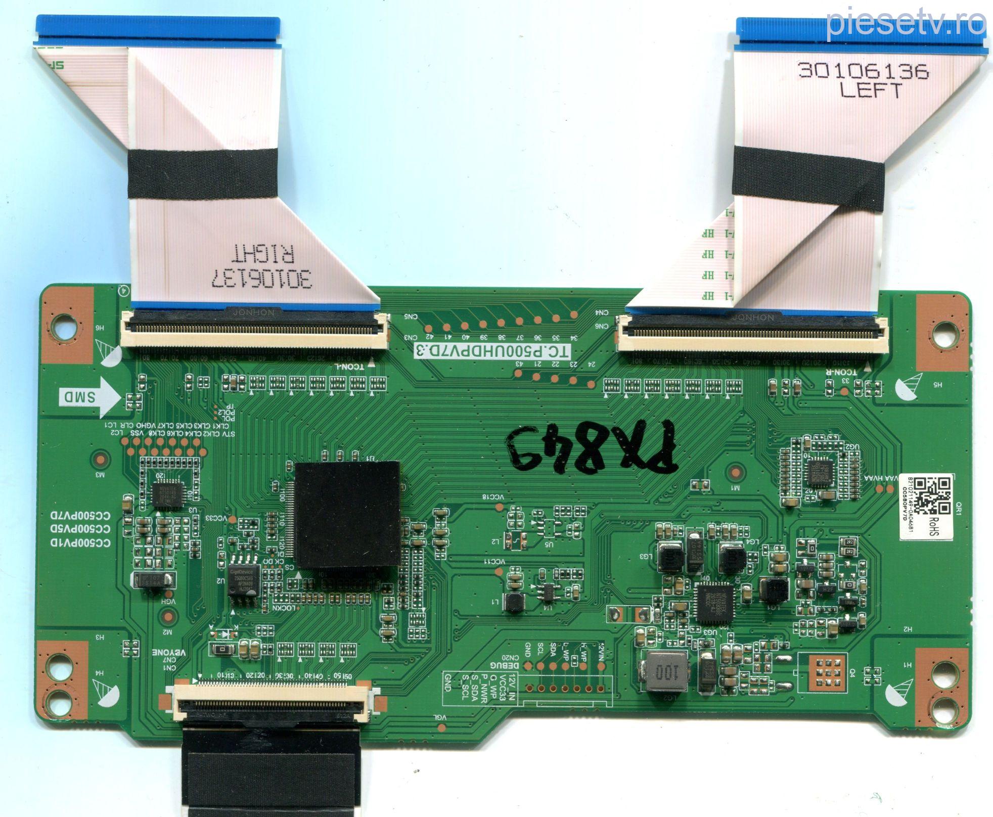 CC580PV7D TC.P500UHDPV7D.3 - pozitia PX849 - fara panglicile LVDS care merg spre ecran