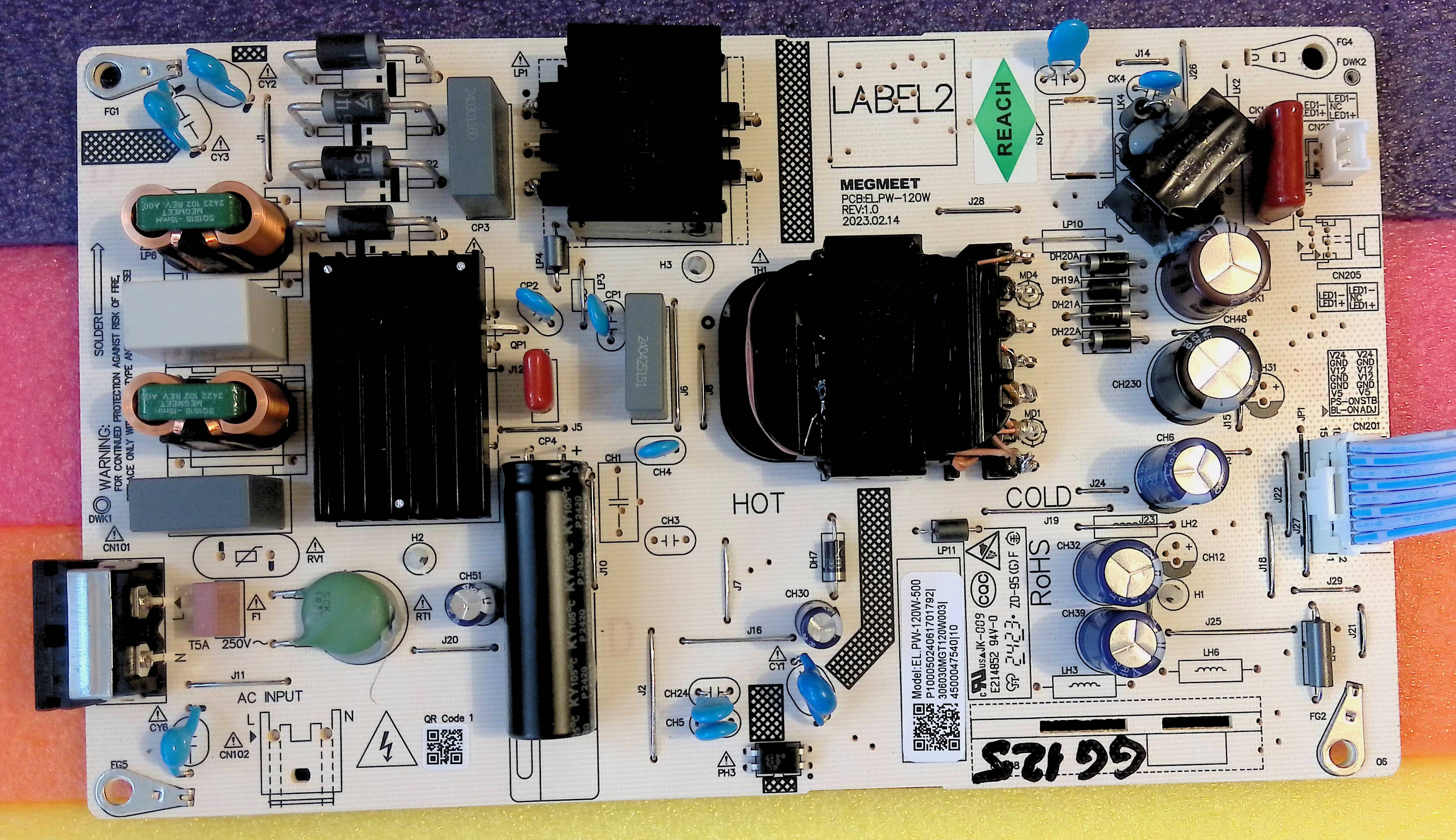 MEGMEET EL.PW-120W REV.1.0 2023.02.14 EL.PW-120W-500 - pozitia GG125 GG415