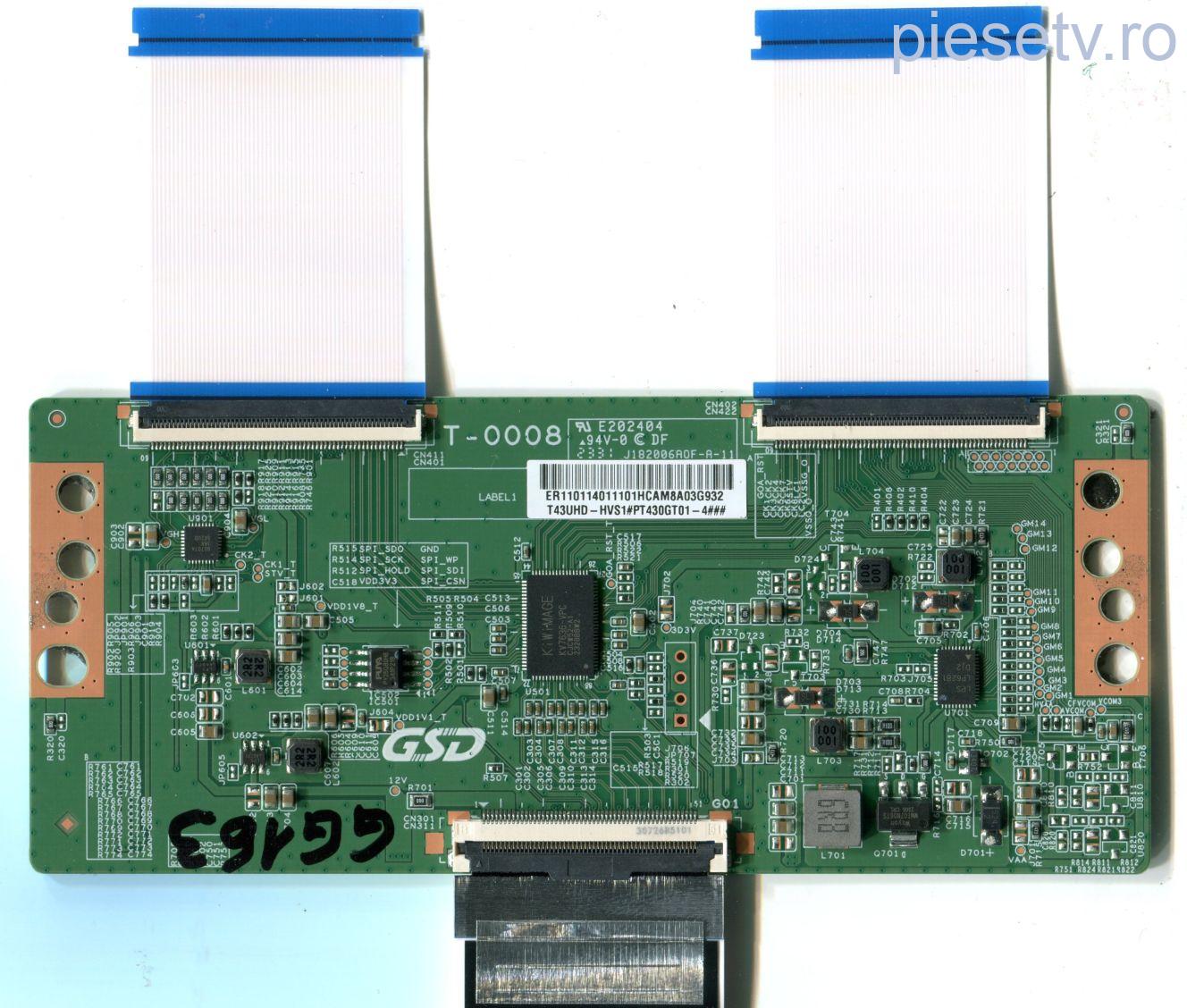 GSD T-0008 T43UHD-HVS1 PT430GT01-4 - pozitia GG163