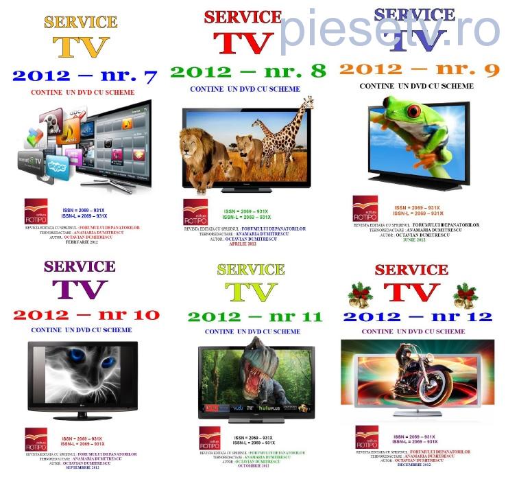                               Set 6 reviste Service TV - anul 2012