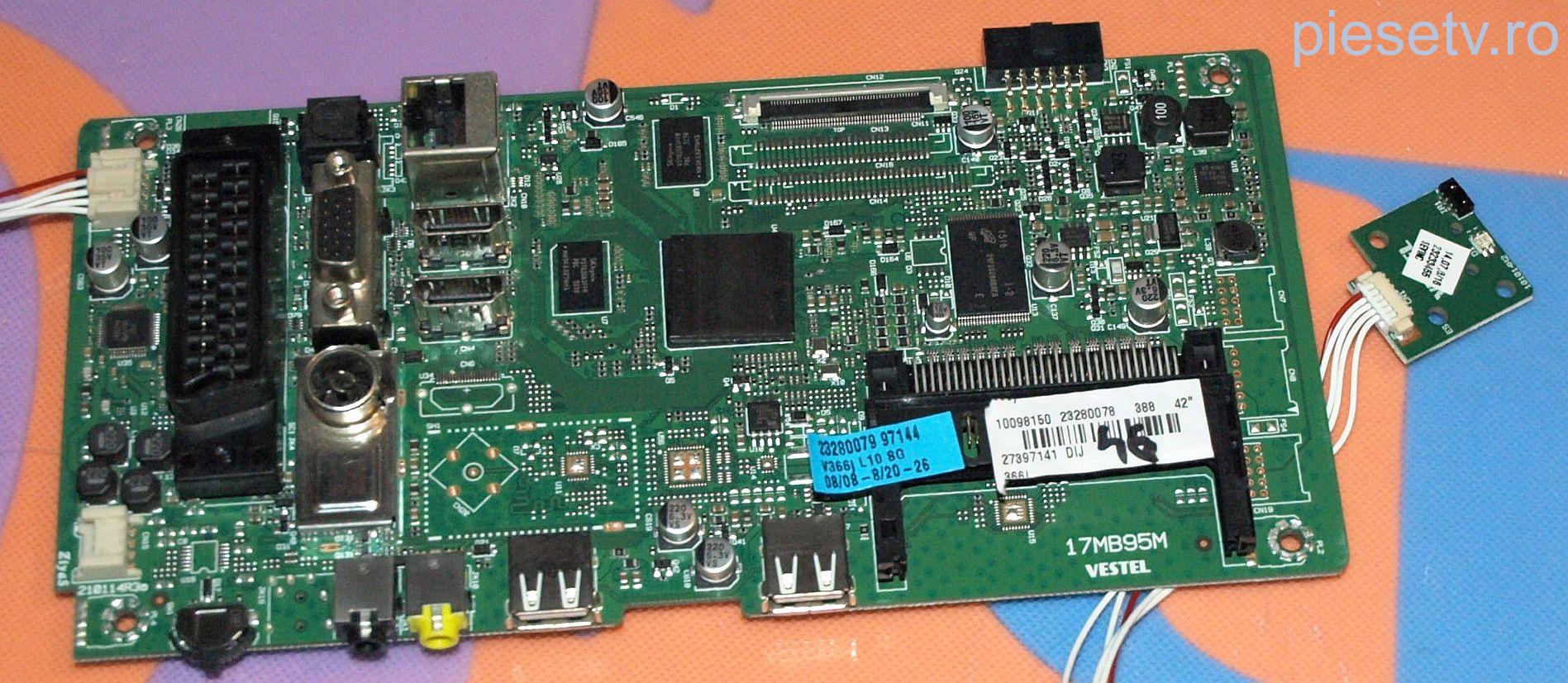 17MB95M - conector alimentare mic , conector LVDS FHD clapeta - pozitia AB46