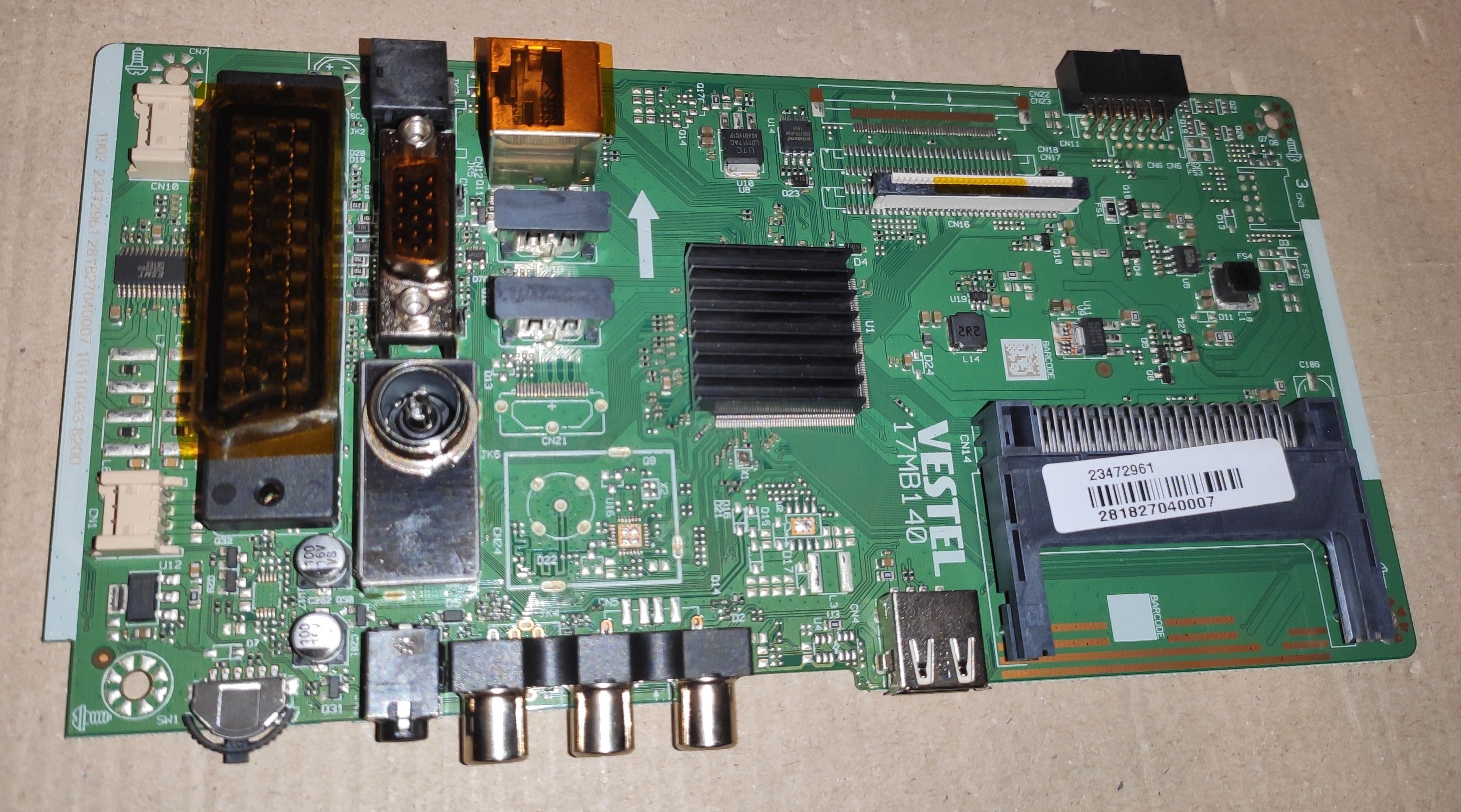 17MB140 - con alimentare mic , conector LVDS HD tip LG - pozitia GB58