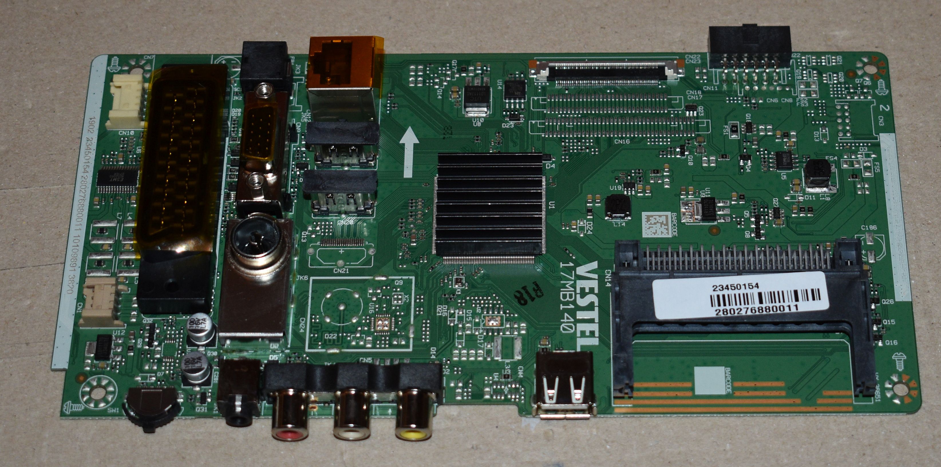 17MB140 - conector alimentare mic , con LVDS FHD clapeta - pozitia GB59