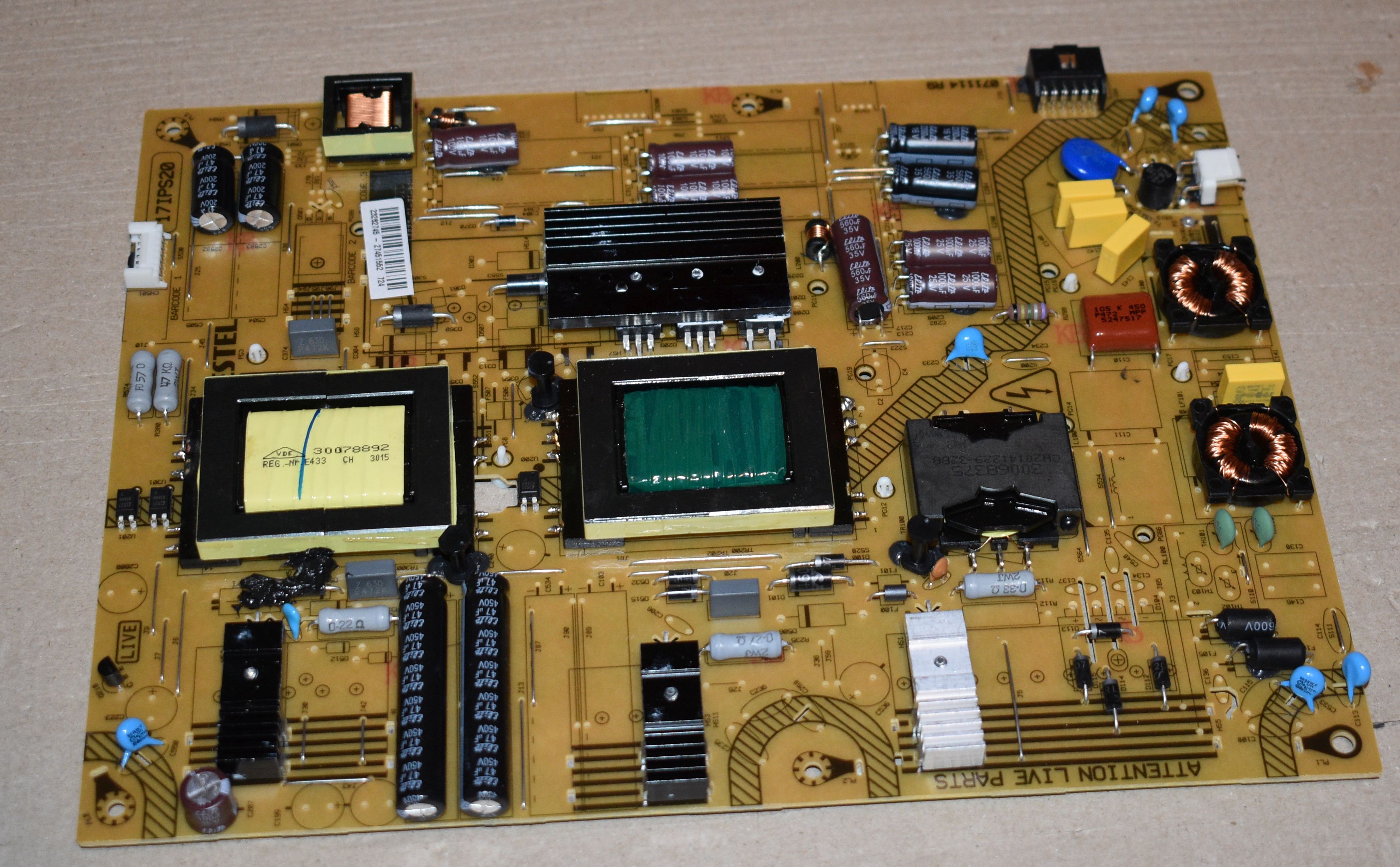 17IPS20 R9 43" EDGE VES430QNEL 2D 3D MB100 23282745 - pozitia GB118