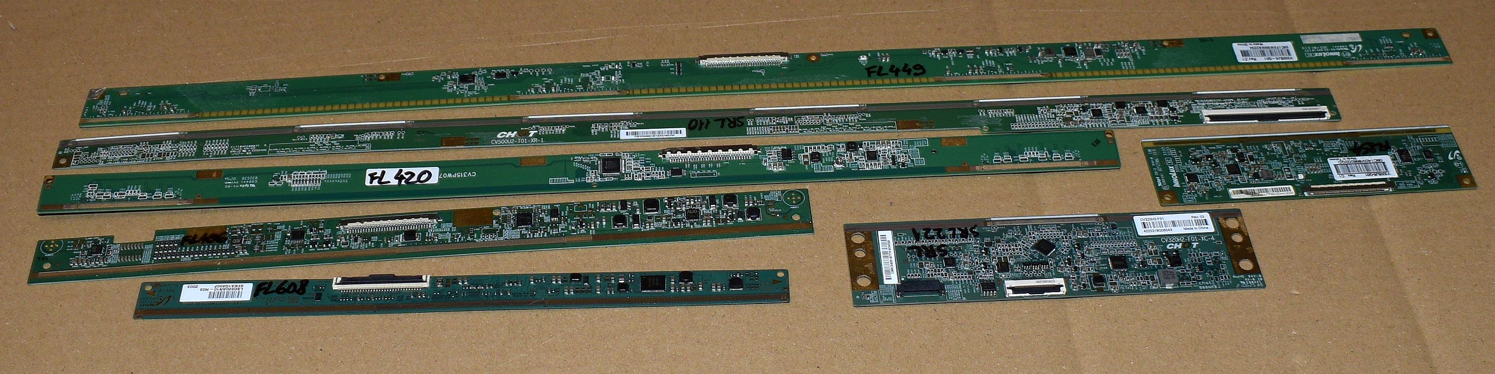 7 module TCON atasate de ecran - pentru piese - pozitia PCB20
