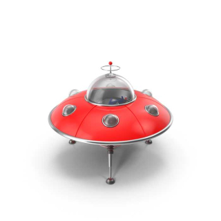 UFO children toy red Luxury Plastic